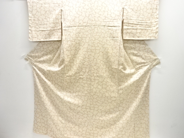 金通し雪輪模様小紋着物(重ね衿付き)